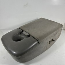 97-03 Ford F150 Center Console Jump Seat Clothleather Cup Holder Lt Gray