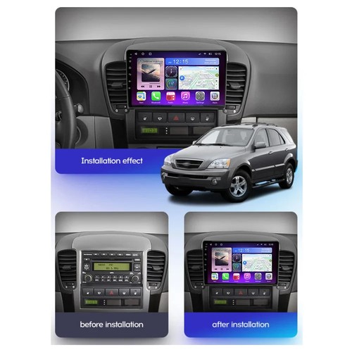 9" cuatro núcleos Android 14 para Kia Sorento GPS Headunit radio Carplay 2007 2008 - Imagen 2 de 5