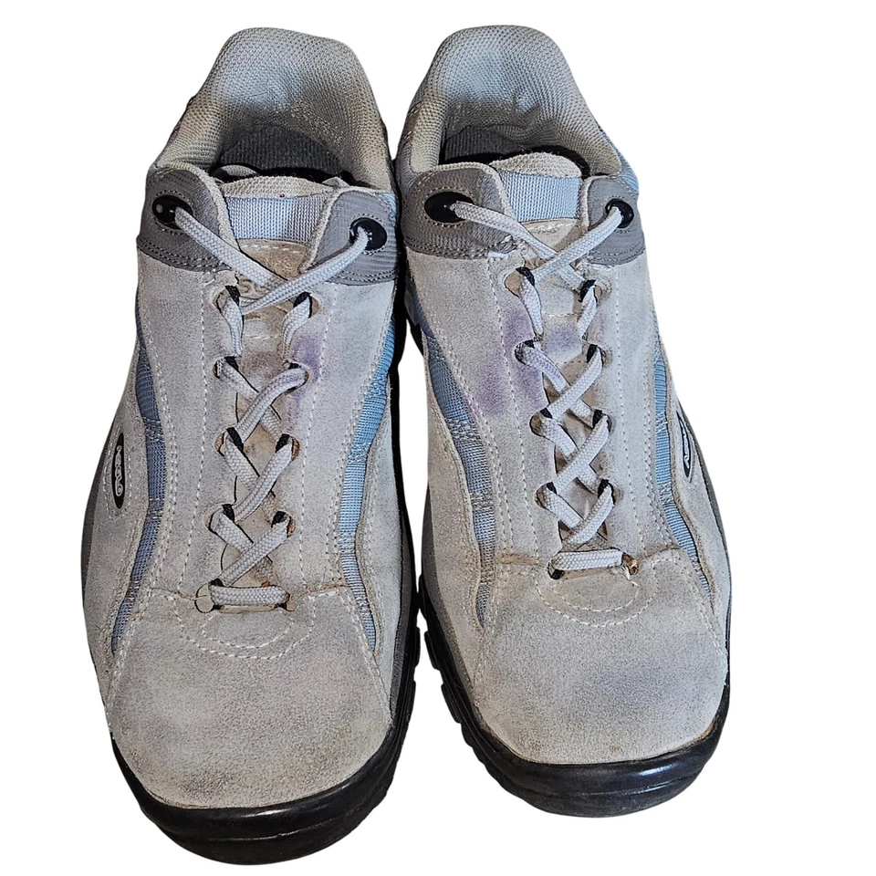 Sapatos femininos Asolo para caminhada trilha Vibram cinza azul tamanho EUA 9 UE 41 1/3 - Imagem 4 de 4