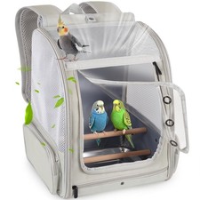 Bird Backpack Carrier with Front Zipper Opening, Portable Bird Travel Carrier...