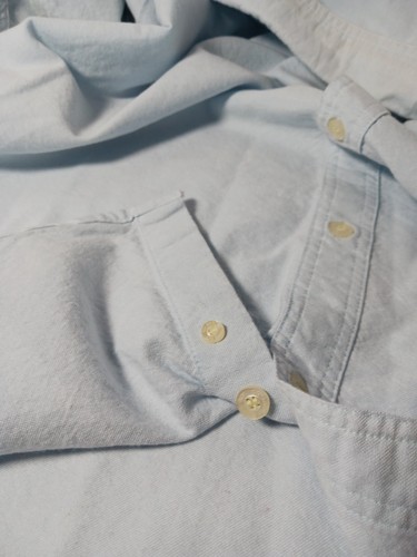 Vtg Bugle Boy Jean Company Denim Shirt Mens Sz L Light Blue 100% Cotton - Picture 8 of 9