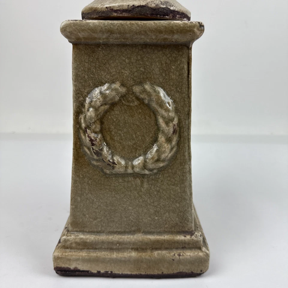 "Estatua de cerámica con remate de pájaro topiario de 23"" de alto exterior/interior estilo vintage". Foto 4 de 4