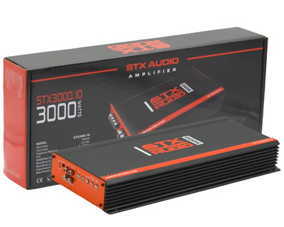 STX Audio STX3000.1D 3000W Monoblock Amp - 2000W RMS, 1 Ohm Stable, LPF, MOSFET