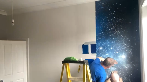 Papel Pintado Mural Adulto Dormitorio Decoración de Pared 12.6x8.5 Pies Playa Azul Mar Isla Verde - Vídeo 1 de 1