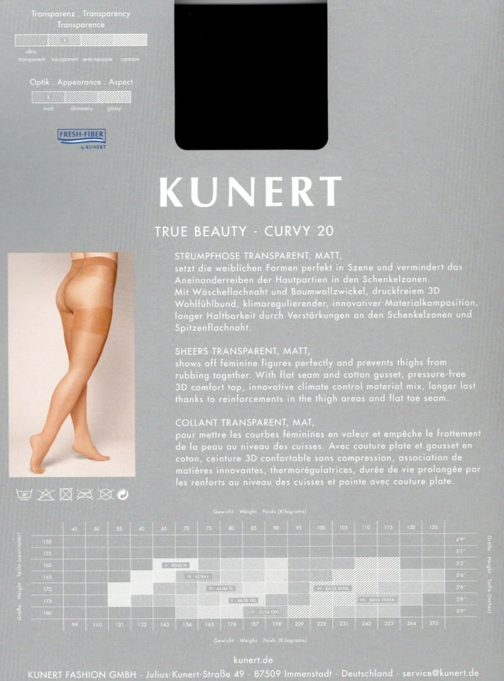 Kunert CURVY 20 DEN Strumpfhose transparent matt Übergröße - Bild 3 von 3