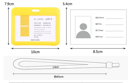 Neu Abzeichen tragbar doppelseitig transparent Mitarbeiter Kunststoff Personalausweis Halter UK - Bild 8 von 39