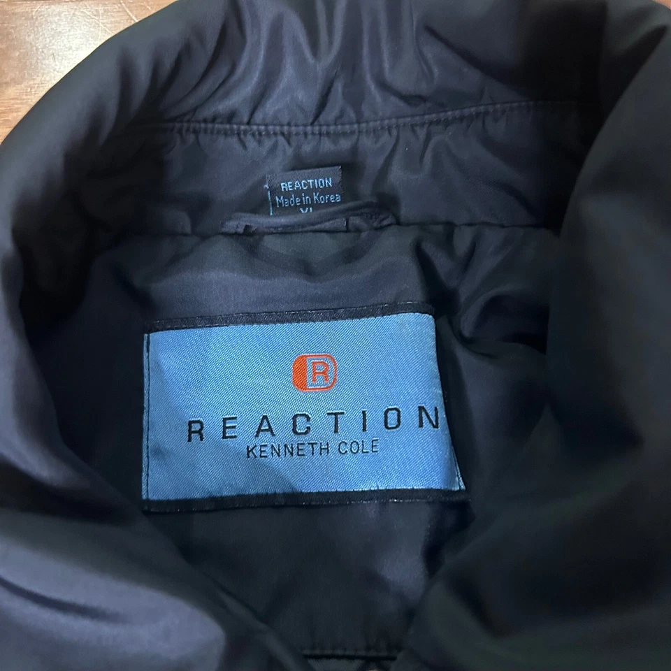 Reaction Kenneth Cole Lightweight Jacket Full Zip Pockets Black - Image 4 of 4