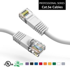 10 Lot 3'ft CAT5'e Network LAN Patch Cable Cord 350 MHz RJ45 Pack UTP Ethernet