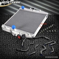 Fit For 92-00 Honda Civic D15 D16 EG/EK 2 Row 42mm Aluminum Radiator+Hose