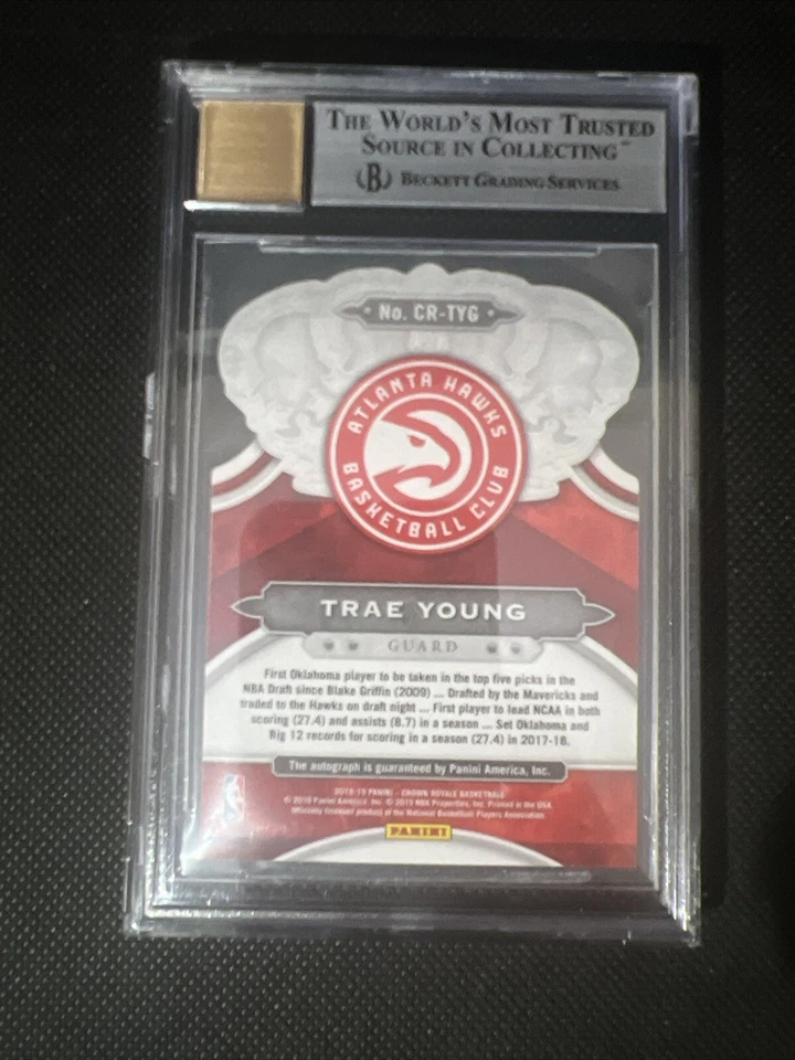 2018-19 Panini Crown Royale - Crown Rookie Auto Purple CR-TYG Trae Young /25 - Image 2 of 3