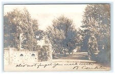 1907 Far Hills NJ, New Jersey Road Entry Gate cartolina RPPC