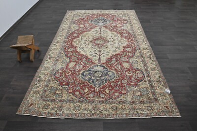 Oushak Türkisch Vintage Teppich 5x9 Kelim Rug Anatolisch Handarbeit Boho Deko...