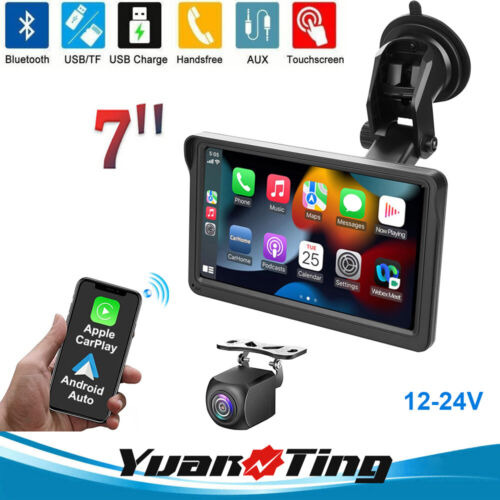 7inch Touch Screen Truck Car Portable Wireless Apple CarPlay Android Auto Radio - Picture 1 of 17