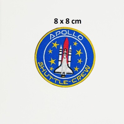 Apollo Shuttle Crew Nasa bestickt Bügelbild Aufnäher Patch Jacke Jeans Leder 862