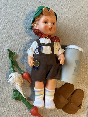 Vintage Goebel M.J. Hummel Vinyl Gummipuppe - ''Für Vater''