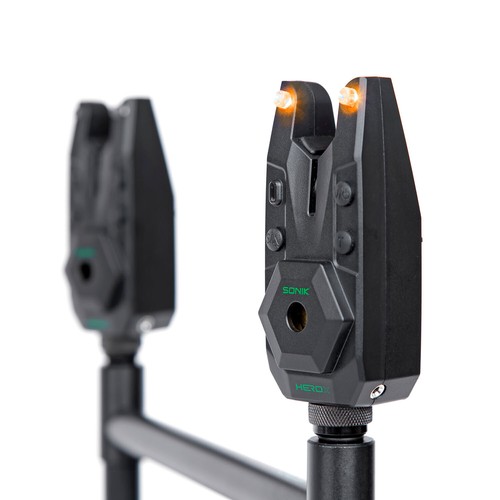 Juego de alarma de mordida Sonik Hero X 2+1 o 3+1 con receptor + luz carpa pesca gruesa - Imagen 8 de 26