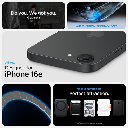 For iPhone 16e Case | Spigen Ultra Hybrid Mag Fit Clear Case - Picture 3 of 44