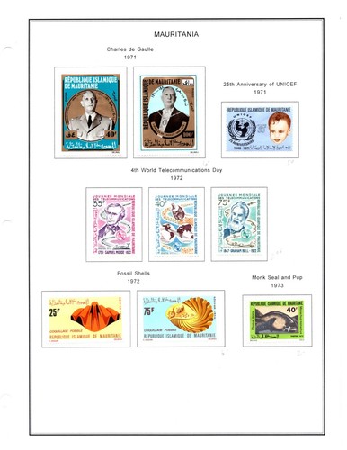 MAURITANIA 1965-1980 COLLEZIONE DI 400+ SET PER LO PIÙ IN PERFETTE CONDIZIONI ALCUNI USATI SU 50 PAGINE - Foto 8 di 24