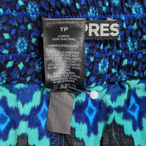 Express Women Lounge Sleep Shorts Size XS Inseam 2" High-Rise Blue Tribal BOHO - Imagen 5 de 8