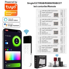 Tuya WIFI smart wireless controller 4 zone RGB RGBW DC5-24V For LED light stirp