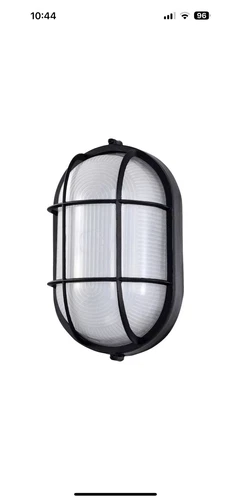 Nuvo Lighting Oval Bulk Head, Black/White Glass - 240 235 - Picture 1 of 4