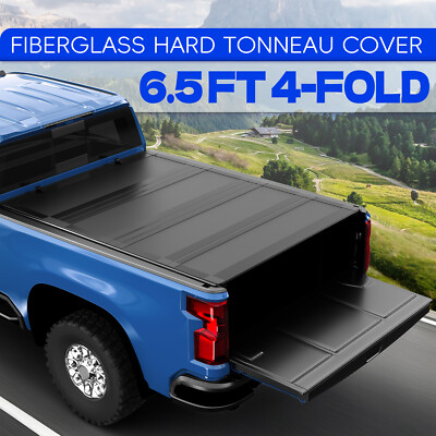 #ad 4 Fold 6.5FT FRP Tonneau Cover For 14 19 Silverado Sierra Low Profile Truck Bed $549.80