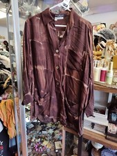 Salvatore Ferragamo Womens Silk Button Up Blouse 44 Made In Italy S