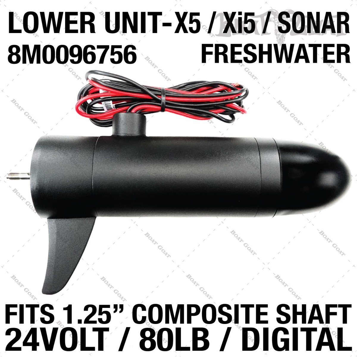 MotorGuide Lower Unit - X5 & Xi5 - 80lb / 24 Volt / Digital