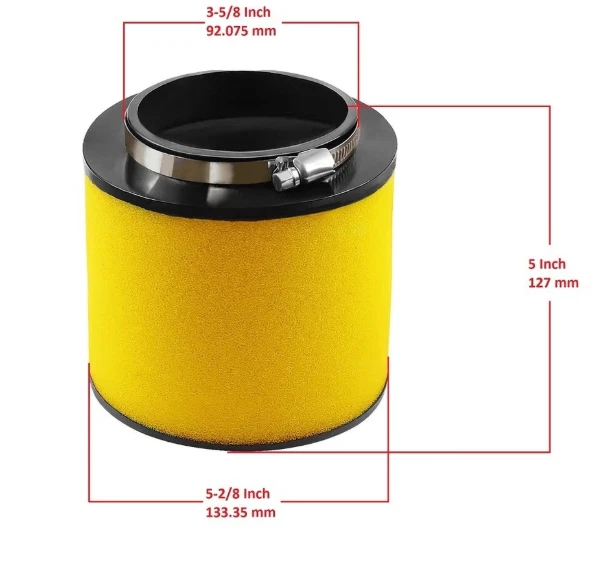 Filtro de aire limpiador para Honda Foreman Rubicon 500 TRX500FA 4x4 2001-2004 con abrazadera Foto 2 de 4