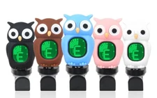OWL Tuner Clip-on Chromatic Digital Guitar Ukulele Bass [YOU CHOOSE COLOR]