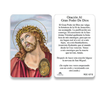 Oración al Gran Poder de Dios - Spanish -  Plastic stock Holy Card RCC137S