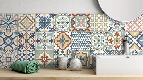 Azulejo decorativo de cerámica de pared y suelo de gres porcelánico VINTAGE MIX 16,5 x 16,5 - Imagen 8 de 12
