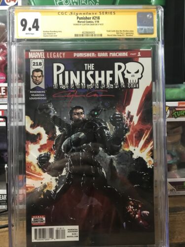 Punisher 218 cgc 9.4 signed by Clayton Crain punisher dons War Machine Armor - Afbeelding 1 van 5
