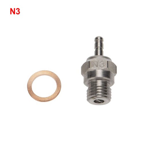 Steel Spark Glow Plug No.3 N3 For HSP 70117 RC Nitro Engines Car Truck Traxxas - Bild 3 von 13