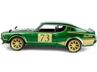 1973 NISSAN SKYLINE 2000GT-R (KPGC110) #73 GREEN 1/24 DIECAST