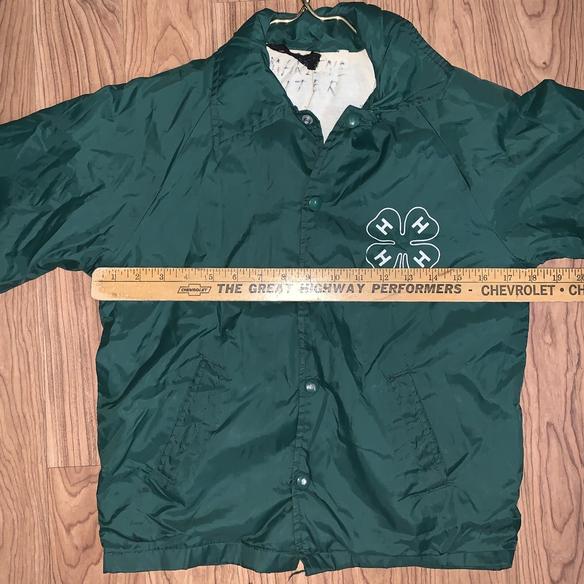 VTG 80s Champion 4H Mens Small Coaches Jacket Windbreaker Sherpa 