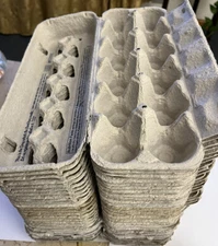 Lot of 25 Empty Egg Cartons, 12 count, pulp paper, Clean