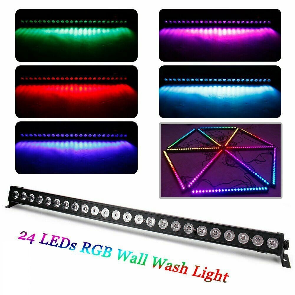 Lámpara De Lavado De Pared LED RGBW 24 LEDs - Efectos De Iluminación Para Fiestas, Bares, Discotecas, Control DMX
