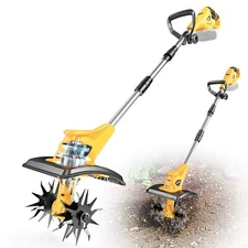Cordless Tiller Cultivator for Dewalt 20V Battery: Tiller for Gardening 360RPM