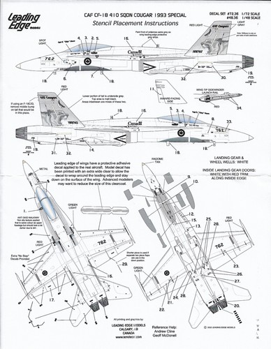 LED48036 Leading Edge Modelos 1:48 Fuerzas Armadas Canadienses Cougar CF-18 Hornet - Imagen 2 de 3