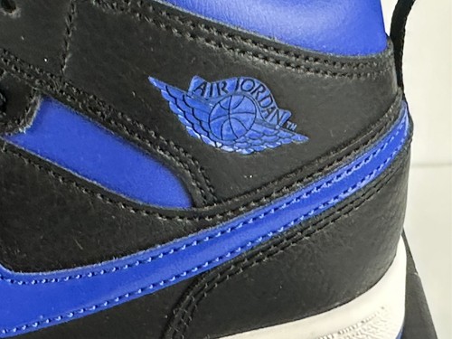 NIB Jordan 1 Mid 3Y (PS) Black Hyper Royal Blue White Sneaker Shoe 640734-068 - Picture 3 of 13