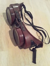 Vintage Welding / Safety Goggles with Strap - Steampunk, Industrial, Etc.