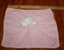 HTF RARE Under Nile pink security blanket white bear
