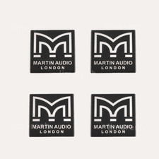 4X DIY Replace Martin Audio speaker aluminum alloy logo badge 53mm x 53mm