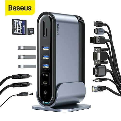 Baseus Type C HUB USB 3.0 RJ45 HDMI VGA 
