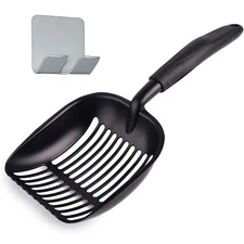 Pets First Premium Cat Litter Scooper with Special Coating & Metal Wall Mount