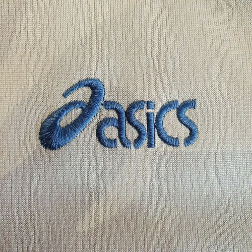 Vintage 90's ASICS Mens Track Jacket | Sport Retro Italy | XL Champagne Gold - Picture 7 of 8