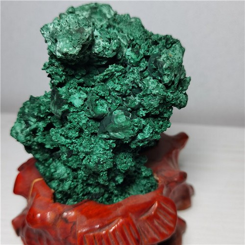 960g Excellent Coloury Green MALACHITE Crystal Mineral Specimen+stand o802 - Picture 2 of 10
