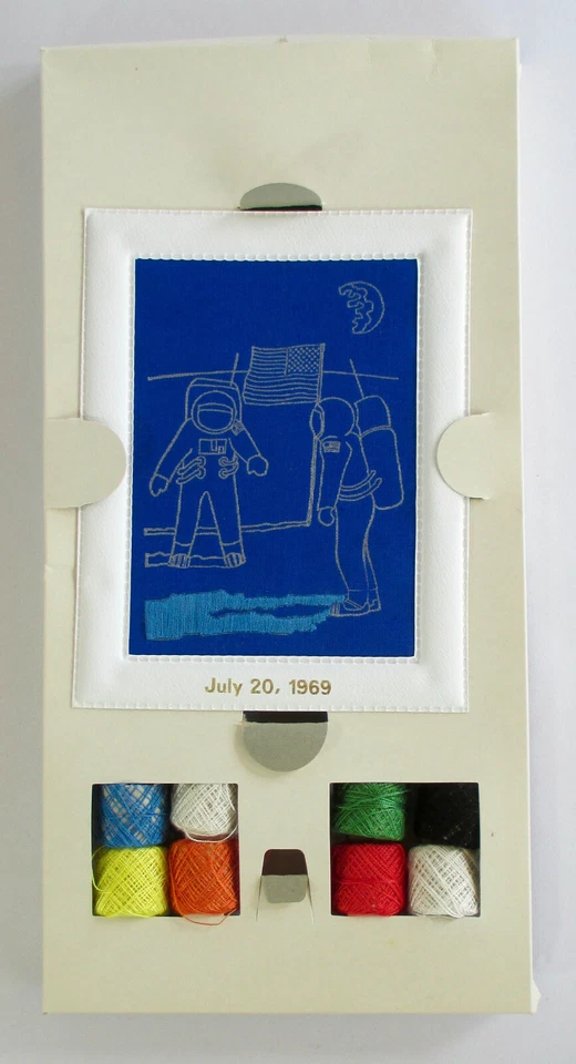 RARO De Colección 1969 Apolo 11 Alunizaje HISTORIA COSTURA Kit Bordado Boye Foto 3 de 4