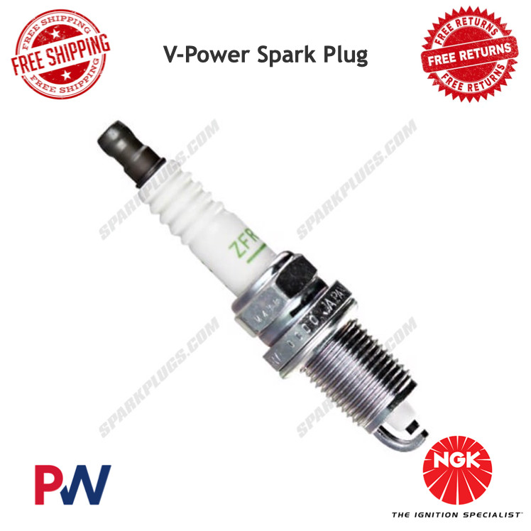 NGK V-Power Resistor Type Spark Plugs 14mm Thread Size ZFR5F-11 Single #2262